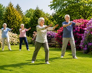 Bewohner beim Sport im Freien @ 