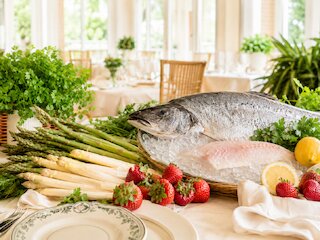 Gericht Fisch mit Beilage @ 